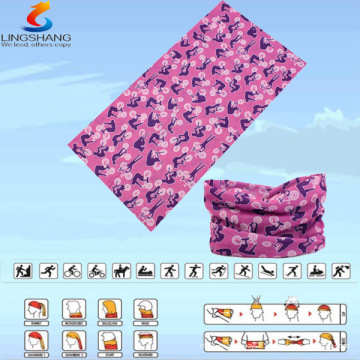 LSB-0223 Ningbo Lingshang 100% polyester en extérieur cou tube écharpe couvertures multifonctions sans soudure